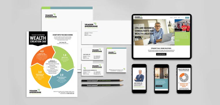 Yeager Sherburne CPA brand materials