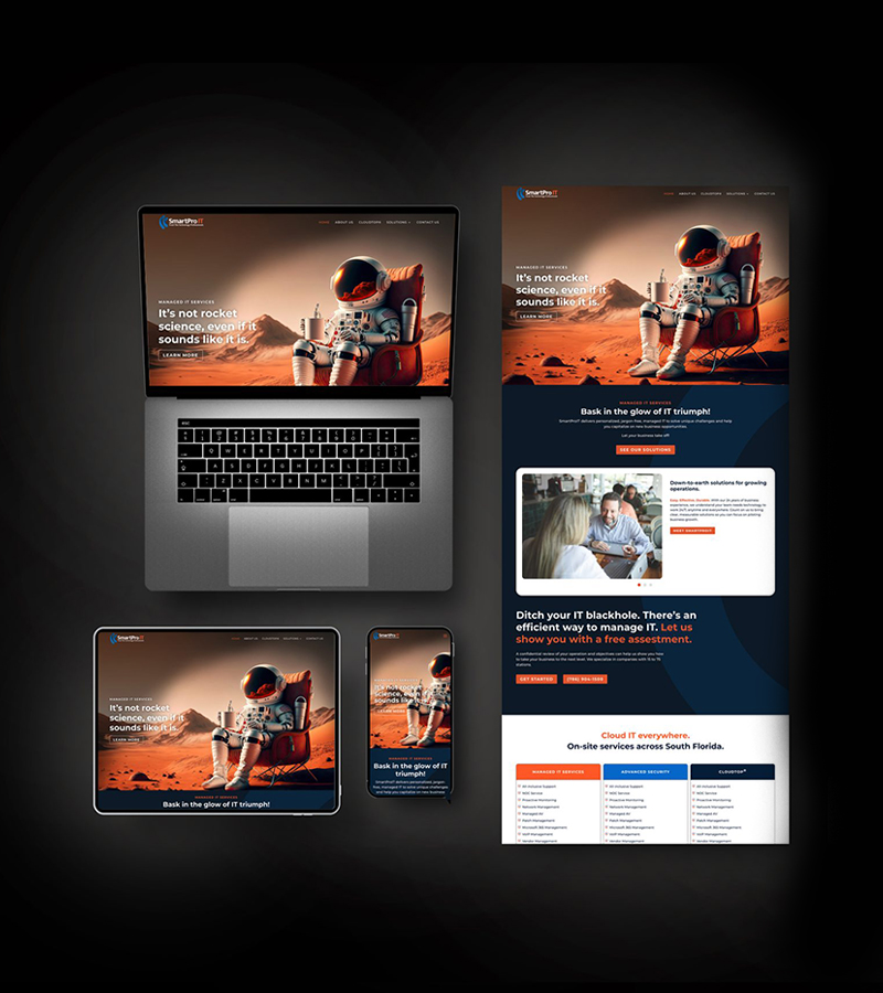 Contented interior design website pages